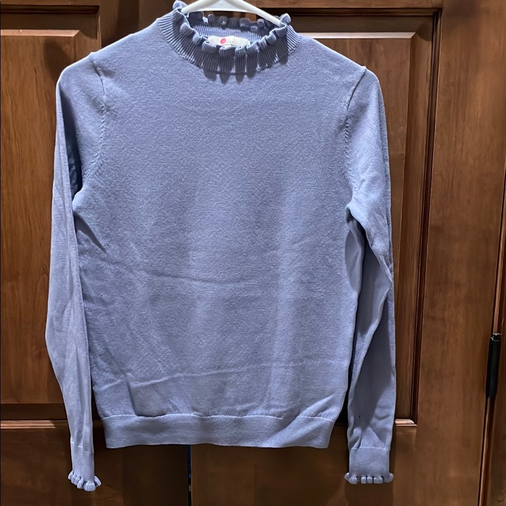 Boden Light Purple Ruffled Sweater
